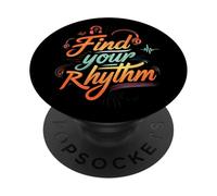 Find Your Rhythm Music Headphones Lover PopSockets PopGrip Adhésif