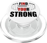 Find Your Strong in You Strength Motivational Gym Workout PopSockets PopGrip pour MagSafe