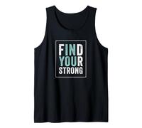 Find Your Strong Motivational Gym Workout Fitness Débardeur