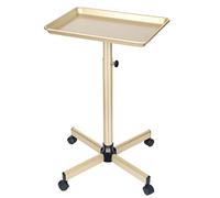 Findabetter Plateau de Salon doré Champagne avec Hauteur réglable, Plateau de Salon sur roulettes, Utilisation comme Plateau de Tatouage ou Plateau deantal, Durable et Anti-Rouille