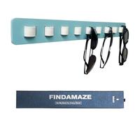 FINDAMAZE Rangement Lunette de Soleil en Bois Presentoir Lunettes,Organisateur de Lunettes 9 Fents Support Lunette,Décoration D'intérieur,Bleu-1pcs-long