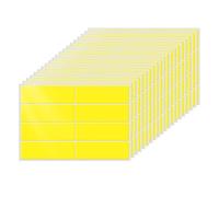 FINDAT 160 Étiquettes Autocollantes Jaunes 75 × 25 mm Vinyle Imperméable Résistant Rectangulaires pour Bureau Cuisine Bouteilles Classeurs