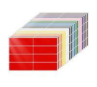 FINDAT 160 Étiquettes Autocollantes Multicolores 10 Couleurs 75 × 25 mm en Vinyle Imperméable Résistant Rectangulaires pour Bouteilles Bureau Cuisine Classeurs