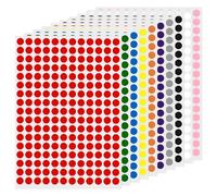 FINDAT 2040 pièces Gommettes multicolores rondes 10mm feuille autocollantes