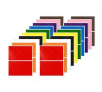 FINDAT 40 Étiquettes Autocollantes Multicolores 10 Couleurs 75 × 50 mm en Vinyle Imperméable Résistant Rectangulaires pour Bouteilles Bureau Cuisine Classeurs