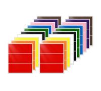 FINDAT 60 Étiquettes Autocollantes Multicolores 10 Couleurs 102 × 50 mm en Vinyle Imperméable Résistant Rectangulaires pour Bouteilles Bureau Cuisine Classeurs