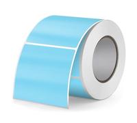 FINDAT Bleu Étiquette Thermique 50 X 50 mm Rouleau Vinyle Autocollant Étiquette d'imprimante Rectangulaire Imperméable pour le Bureau DIY Design Code à Barres ExpéDition 500 Pièces