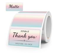 FINDAT Étiquette Thermique Rouge Dégradé 50 x 25mm Rouleau d’étiquette rectangulaire imperméable Autocollant Étiquette pour Bureau DIY Design Code-barres Expédition 500 Pièces