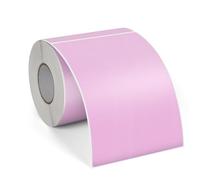 FINDAT Étiquette Thermique Violet 4 X 6 Vinyle Imperméable Imprimante Etiqueteuse Adhésives Thermiques pour Adresses Codes-Barres Bureau Logos 250 Pièces