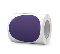 FINDAT Étiquettes Autocollantes Rondes 100 mm Violet Rouleau Vinyle 300 Gommettes Imperméable Écriture Marqueur pour Déménagement Bureau