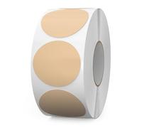 FINDAT Étiquettes Autocollantes Rondes 38 mm Kaki Rouleau Vinyle 1000 Gommettes Imperméable Écriture Marqueur pour Déménagement Bureau