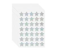 FINDAT Étoiles autocollantes holographiques argentées 25 mm 350 pièces | Étiquettes, vinyle, imperméable, inscriptible. Stickers récompense. Pour enfants, scrapbooking, décoration & école
