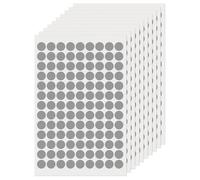 FINDAT Gommettes Autocollantes Rondes 13 mm Gris 1170 Étiquettes Couleur Codage Cercle Feuille Points pour Bureau Maison Entrepôt Calendrier