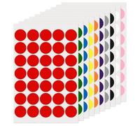 FINDAT Gommettes Autocollantes Rondes 25 mm 10 Couleur 350 Étiquettes Cercle Feuille Points pour Bureau Maison Entrepôt