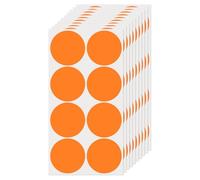 FINDAT Gommettes Autocollantes Rondes 50 mm Orange 80 Étiquettes Couleur Codage Cercle Feuille Points pour Bureau Maison Entrepôt