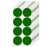 FINDAT Gommettes Autocollantes Rondes 50 mm Vert 80 Étiquettes Couleur Codage Cercle Feuille Points pour Bureau Maison Entrepôt