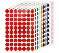 FINDAT Gommettes multicolores rondes 19mm feuille autocollantes 700 pièces