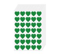 FINDAT Lot de 700 autocollants en vinyle imperméables et amovibles en forme de cœur vert de 25 mm pour la Saint-Valentin, décoration à faire soi-même