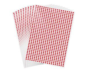 FINDAT Lot de 7000 autocollants rouges ronds de 6 mm - Étiquettes de code couleur - Points autocollants étanches - Autocollants ronds adhéifs pour école, bricolage, calendrier