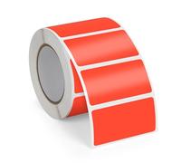 FINDAT Rouge Étiquette Thermique 50 X 25 mm Rouleau Vinyle Autocollant Étiquette d'imprimante Rectangulaire Imperméable pour le Bureau DIY Design Code à Barres ExpéDition 500 PièCes