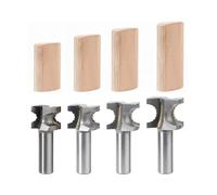 Findbuytool Lot de 4 fraises à défoncer avec tige de 12,7 mm, en carbure de tungstène, embouts pour routeur Festool Domino, fraises pour défonceuse DF700, tailles D8, D10, D12, D14 mm