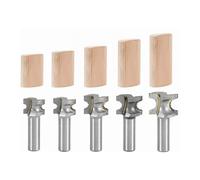 Findbuytool Set de Fraise à bois 12,7 mm Tige, Fraise à bois en carbure de tungstène pour défonceuse Fraise de 5 pièces, Fraise pour défonceuse pour Bits de routeur Festool Domino, Fraise pour