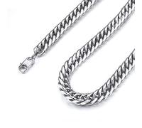 FindChic Chaîne Maille Gourmette Cubaine Miami Collier Homme Acier Inoyxdable 51cm