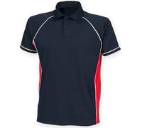 Finden and Hales Polo Hommes Performance Passepoil PC3762 (XL) (Bleu marine/Rouge/Blanc)