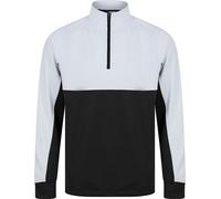 Finden & Hales - Veste de survêtement avec fermeture éclair courte pour homme PC4716 (XXL) (Noir/Blanc)