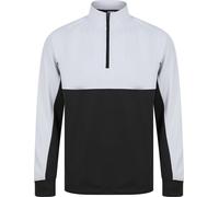 Finden & Hales - Veste de survêtement avec fermeture éclair courte pour homme RW8323 (M) (Noir/Blanc)