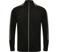Finden & Hales Veste de survêtement en tricot garçon PC3083 (5-6 ans (116)) (Noir/Gris)