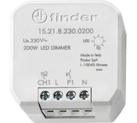 Finder 15.21.8.230.0200 Variateur encastré Convient pour ampoule : lampe LED gris clair