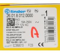 Finder 26.01.8.012.0000 12VAC 10A 250VAC Step relay Télérupteur