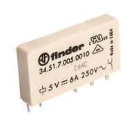 Finder 34.51.7.005.0010 5V Relais (Ultraslim) Spdt 6A 34.51