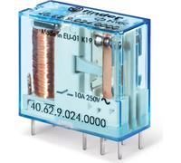 Finder 40.62.7.024.0000 Relais pour circuit imprimé 24 V/DC 10 A 2 inverseurs 1 pc