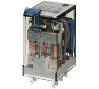 Finder 553290120094PAS Relais embrochable 2RT 10 A 12 VDC Bouton test/Indicateur mécanique/LED/Diode