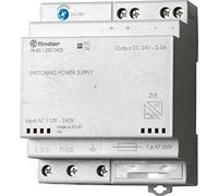 Finder 786012302403PAS Alimentation modulaire 110/240 Vac Sortie 24 Vdc 60 W 2,8 A avec Régulateur de tension