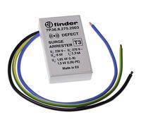 Finder 7P3682752003 Série 7P Chargeur de surtension, signalisation acoustique en cas de panne, AC 50/60 Hz, Décharge de surtension Type 3, 2 Varistore + 1 Spinteromètre à gaz, 275 V, 3 kA