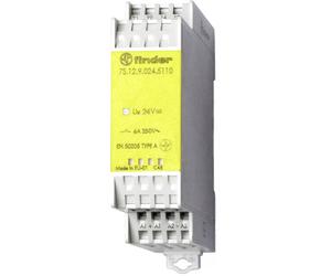 Finder 7S.12.9.024.5110 Relais industriel Tension nominale: 24 V/DC Courant de commutation (max.): 6 A 1 NO (T), 1 NF (R) 1 pc(s)