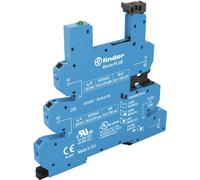 Finder 93.66.8.230 Support relais avec étrier de fixation, avec LED, avec protection antiparasite CEM Adapté pour série (relais)