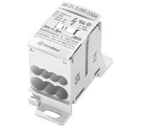 Finder 9D.01.5.080.0304 Répartiteur blanc 7 pôles 6 mm² 80 A 1000 V/AC, 1500 V/DC Type de conducteur = L, N, PE