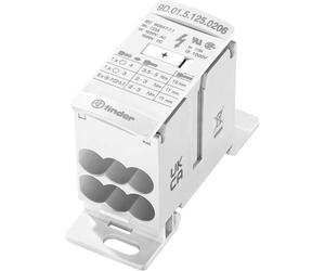 Finder 9D.01.5.125.0206 Répartiteur blanc 8 pôles 16 mm² 125 A 1000 V/AC, 1500 V/DC Type de conducteur = L, N, PE