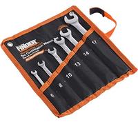 finder BS192109D Combination Wrench Set, Open and Box End Metric Spanner Set, 6mm-17mm, Set of 6pcs