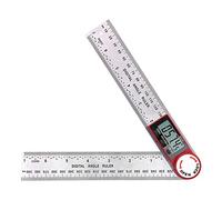 Finder d'angle numérique 360 ° Affichage en acier inoxydable Règle de mesure électronique 300 mm portable durable pour le travail du bois (200 mm)