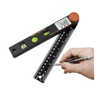 Finder d'angle numérique, Finder d'angle numérique, 230 mm de 7 pouces avec écran LCD, outil de mesure de régulateur numérique 4 en 1 pour la construction de menuiserie
