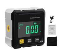 Finder D'angle Numérique Magnétique - Findeur D'angle Numérique Rechargeable Avec | Side Strong Magnetic Angles Gauge | Niveau D'inclinomètre Imperméable | Gauge De Mitre De Scie À Table Pour Ma