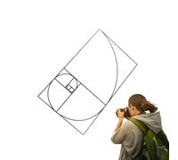 Finder de composition du rapport doré - Dessin d'outil de visualisation claire, peinture de photographie | Visionneuse de grille de perspective portable, Golden Section Aid for Artists, créativité Bal