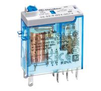 Finder Relais embrochable 2RT 8 A 24 Vdc Bouton test Indicateur mécanique Double LED Agni Lot de 10