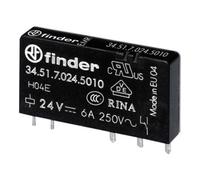 Finder Relais PCB 34.51.7.024.5010 24 V/DC 6 A 1 inverseur (CO) Ultra fin 1 pc