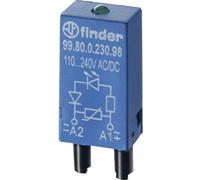 Finder Module enfichable avec LED, avec varistance 99.80.0.230.98 Couleur déclairage (ampoule LED): vert Adapté pour modèle (relais): Finder 84.84.2, Finder